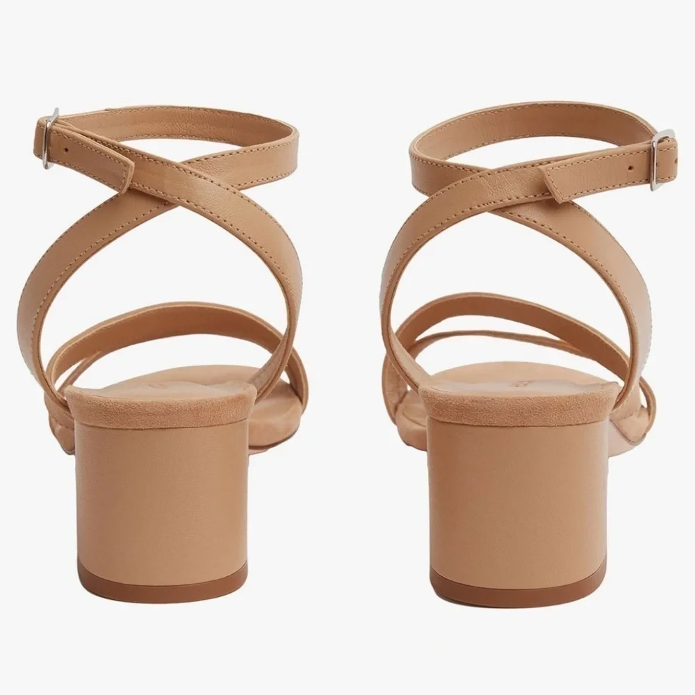 REBECCA ALLEN The Block Sandy Ankle Strap Sandal (Women) Mid Beige  size 11 M